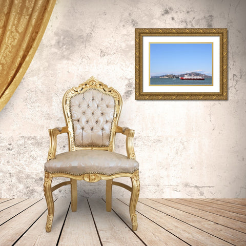 Alcatraz Gold Ornate Wood Framed Art Print with Double Matting by Frances, Stephanie