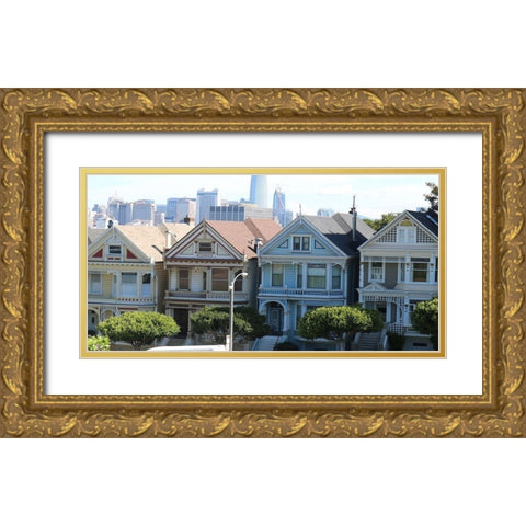 Painted Ladies 1 Gold Ornate Wood Framed Art Print with Double Matting by Frances, Stephanie