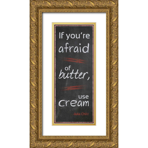 Julia Child Gold Ornate Wood Framed Art Print with Double Matting by Gibbons, Lauren