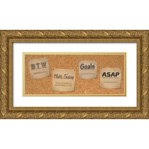 Organization Board Gold Ornate Wood Framed Art Print with Double Matting by Gibbons, Lauren