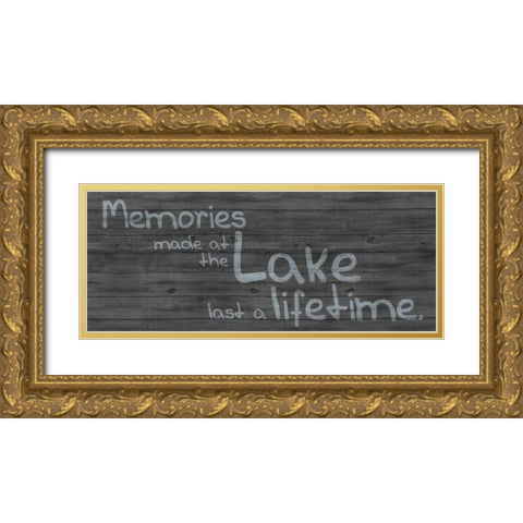 Memories at Lake 1 Gold Ornate Wood Framed Art Print with Double Matting by Gibbons, Lauren