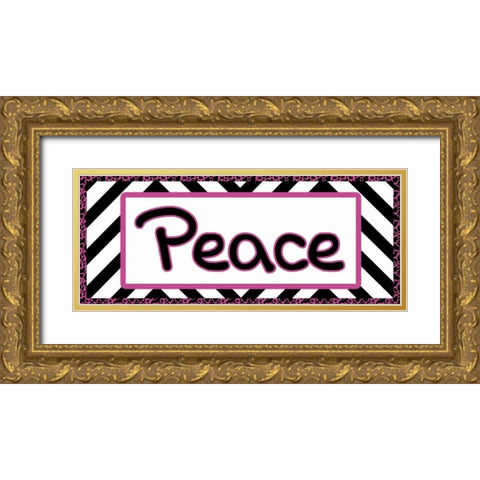 Tween Peace Gold Ornate Wood Framed Art Print with Double Matting by Gibbons, Lauren