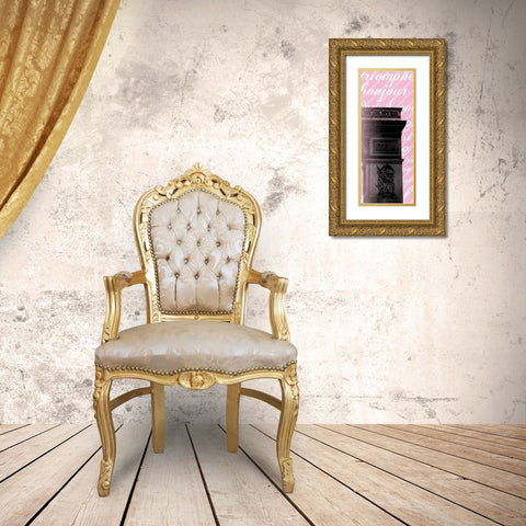 Pink Triomphe 2 Gold Ornate Wood Framed Art Print with Double Matting by Gibbons, Lauren