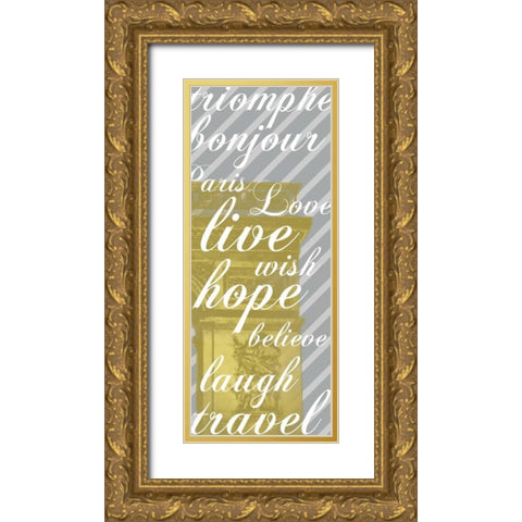 Triomphe Gold Ornate Wood Framed Art Print with Double Matting by Gibbons, Lauren