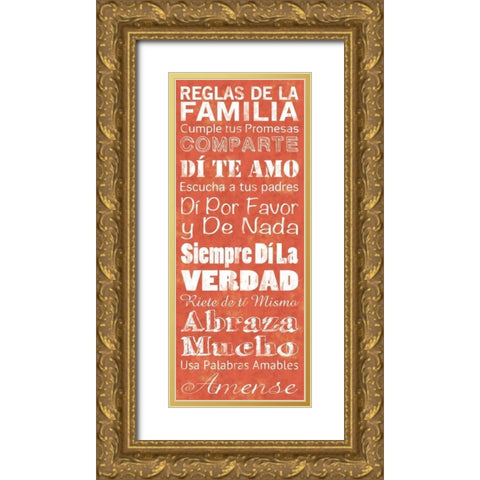 Spanish Family Gold Ornate Wood Framed Art Print with Double Matting by Gibbons, Lauren