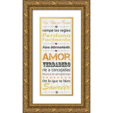 Spanish Life Gold Ornate Wood Framed Art Print with Double Matting by Gibbons, Lauren