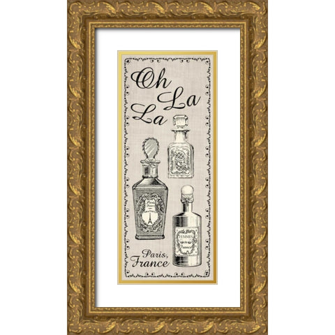 Perfume Linen 2 Gold Ornate Wood Framed Art Print with Double Matting by Gibbons, Lauren