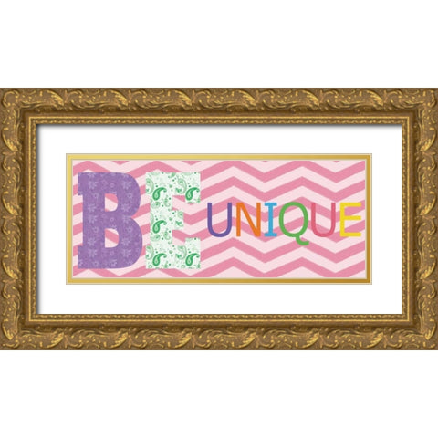 Be Unique Gold Ornate Wood Framed Art Print with Double Matting by Gibbons, Lauren