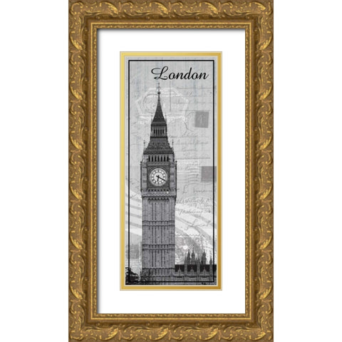 London Gold Ornate Wood Framed Art Print with Double Matting by Gibbons, Lauren