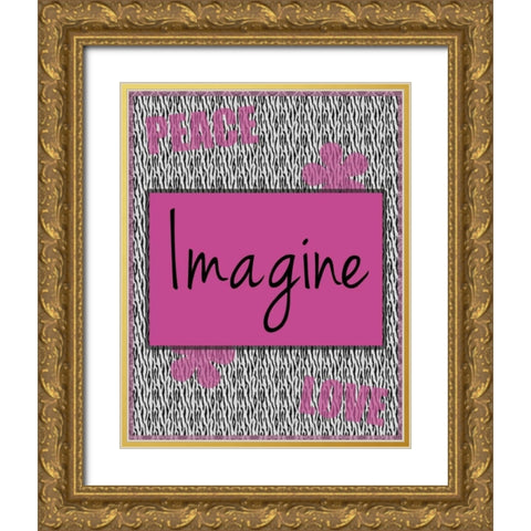 Imagine Gold Ornate Wood Framed Art Print with Double Matting by Gibbons, Lauren