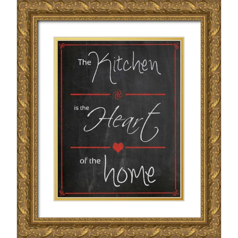 Kitchen Heart Home Gold Ornate Wood Framed Art Print with Double Matting by Gibbons, Lauren