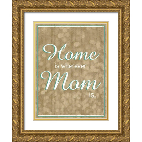 Home Bubbles Gold Ornate Wood Framed Art Print with Double Matting by Gibbons, Lauren