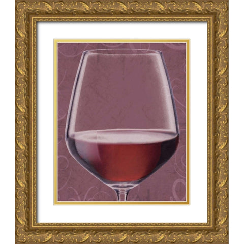 Wine 5 Gold Ornate Wood Framed Art Print with Double Matting by Gibbons, Lauren