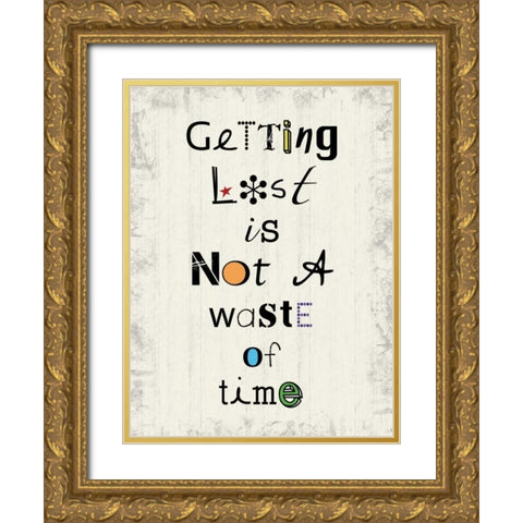 Fun 1 Getting Lost Gold Ornate Wood Framed Art Print with Double Matting by Gibbons, Lauren