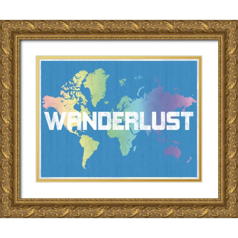Wanderlust Gold Ornate Wood Framed Art Print with Double Matting by Gibbons, Lauren