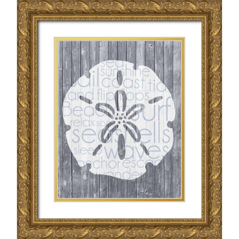 Shell Wood Panel Gold Ornate Wood Framed Art Print with Double Matting by Gibbons, Lauren