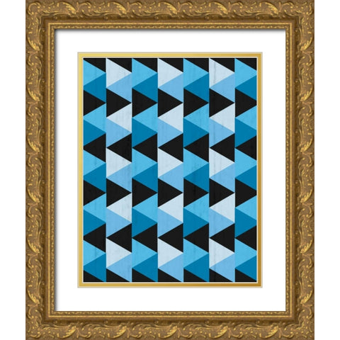 Geometric Tri Gold Ornate Wood Framed Art Print with Double Matting by Gibbons, Lauren