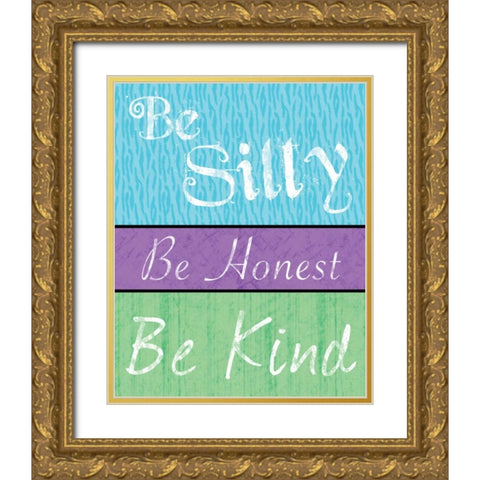 Silly Honest Kind Gold Ornate Wood Framed Art Print with Double Matting by Gibbons, Lauren