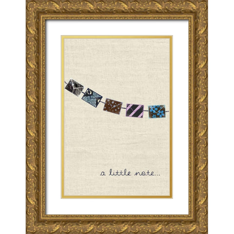 Thanks Gold Ornate Wood Framed Art Print with Double Matting by Gibbons, Lauren
