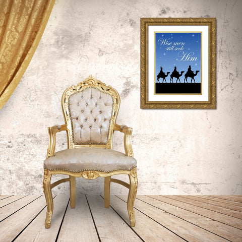 Wise Men New Gold Ornate Wood Framed Art Print with Double Matting by Gibbons, Lauren