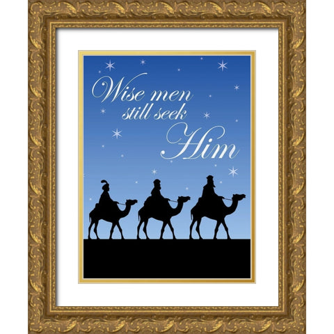 Wise Men New Gold Ornate Wood Framed Art Print with Double Matting by Gibbons, Lauren
