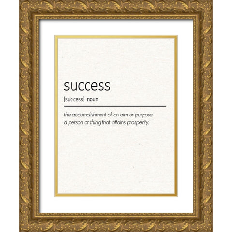 Success Gold Ornate Wood Framed Art Print with Double Matting by Gibbons, Lauren
