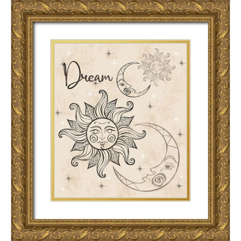 Dream B Gold Ornate Wood Framed Art Print with Double Matting by Gibbons, Lauren