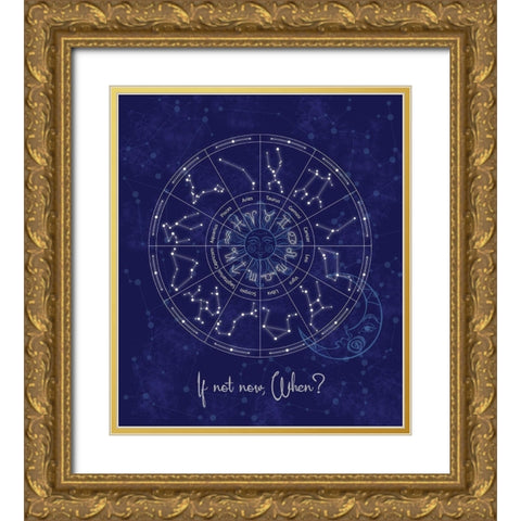 Stars Now Gold Ornate Wood Framed Art Print with Double Matting by Gibbons, Lauren