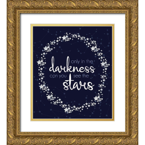 Stars 2 Gold Ornate Wood Framed Art Print with Double Matting by Gibbons, Lauren
