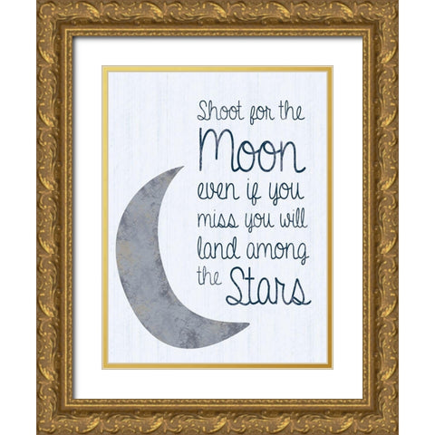 Land Among Stars Gold Ornate Wood Framed Art Print with Double Matting by Gibbons, Lauren