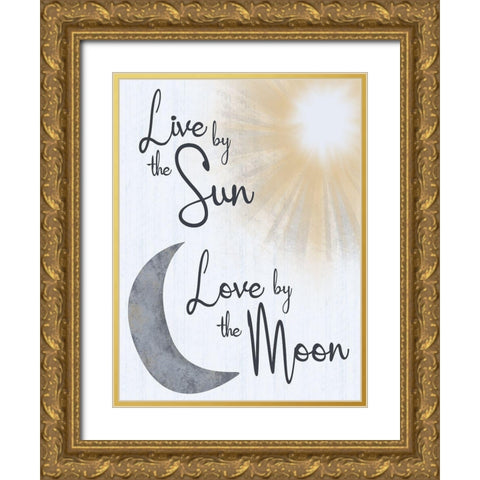 Sun And Moon Gold Ornate Wood Framed Art Print with Double Matting by Gibbons, Lauren