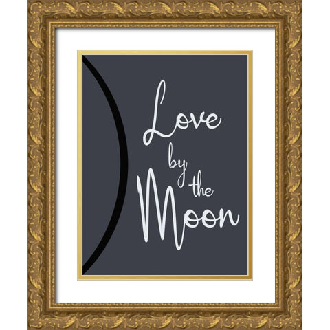 Moon Love Gold Ornate Wood Framed Art Print with Double Matting by Gibbons, Lauren
