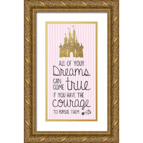 Princess Dreams Gold Ornate Wood Framed Art Print with Double Matting by Gibbons, Lauren