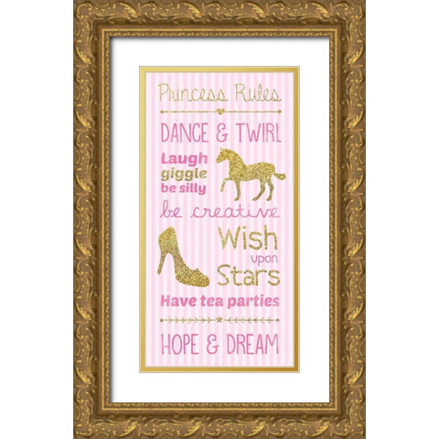 Princess Pink Dreams 2 Gold Ornate Wood Framed Art Print with Double Matting by Gibbons, Lauren