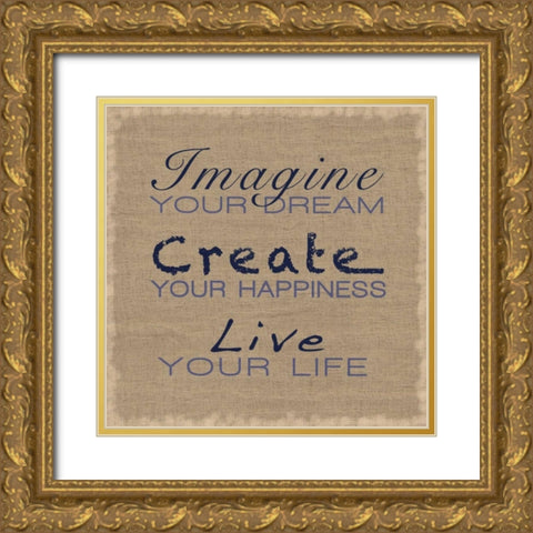 Imagine Your Dream Gold Ornate Wood Framed Art Print with Double Matting by Gibbons, Lauren