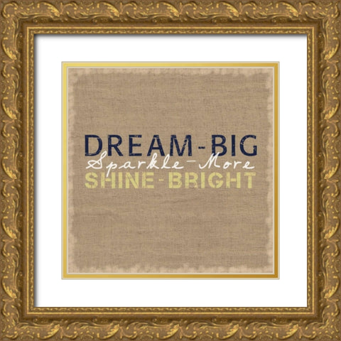 Sparkle More Gold Ornate Wood Framed Art Print with Double Matting by Gibbons, Lauren