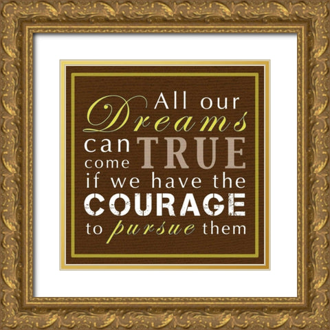 Dreams Can Come True Gold Ornate Wood Framed Art Print with Double Matting by Gibbons, Lauren