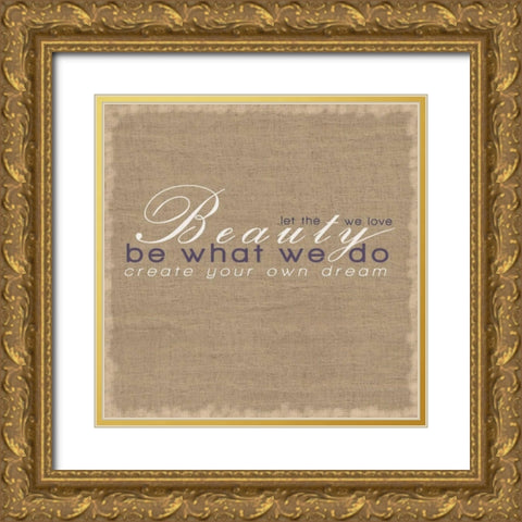 Dream Square Gold Ornate Wood Framed Art Print with Double Matting by Gibbons, Lauren