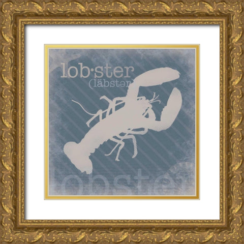 Lobster Definition Gold Ornate Wood Framed Art Print with Double Matting by Gibbons, Lauren