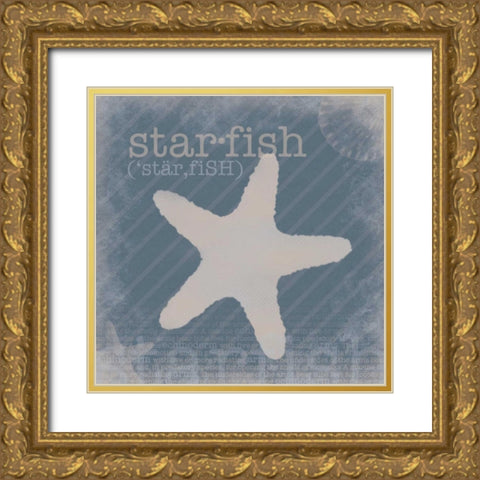 Starfish Definition Gold Ornate Wood Framed Art Print with Double Matting by Gibbons, Lauren