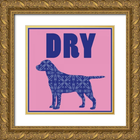 Dry Dog Gold Ornate Wood Framed Art Print with Double Matting by Gibbons, Lauren