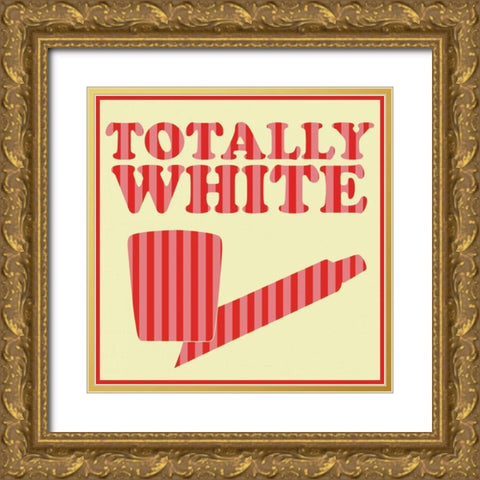 Totally White Gold Ornate Wood Framed Art Print with Double Matting by Gibbons, Lauren