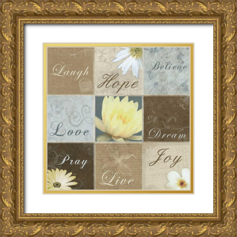9 Box Blues 2 Gold Ornate Wood Framed Art Print with Double Matting by Gibbons, Lauren