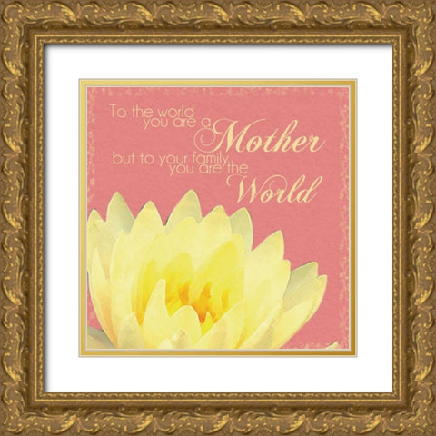 You Are The World Gold Ornate Wood Framed Art Print with Double Matting by Gibbons, Lauren