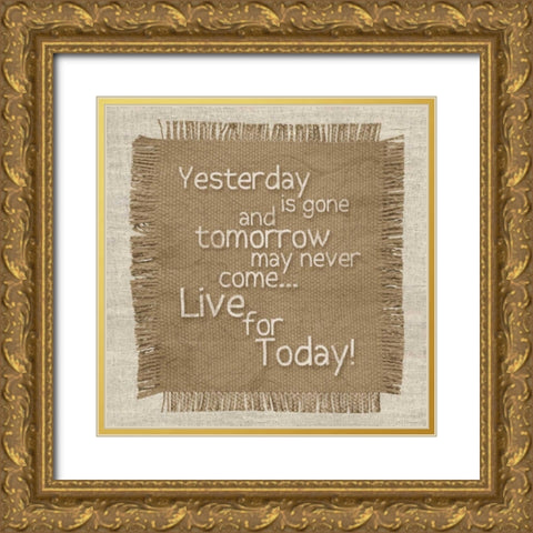 Burlap Today Gold Ornate Wood Framed Art Print with Double Matting by Gibbons, Lauren