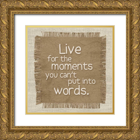 Burlap Moments Gold Ornate Wood Framed Art Print with Double Matting by Gibbons, Lauren
