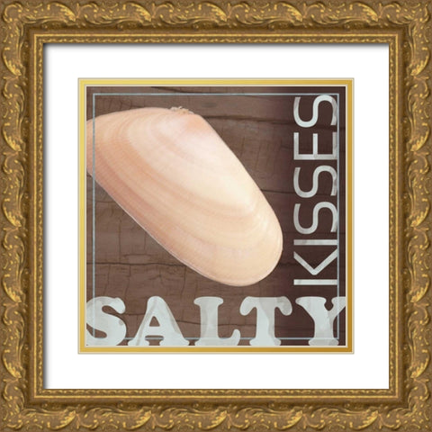 Salty Kisses Gold Ornate Wood Framed Art Print with Double Matting by Gibbons, Lauren