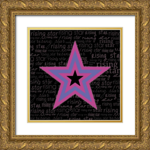 Star D Gold Ornate Wood Framed Art Print with Double Matting by Gibbons, Lauren