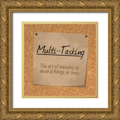 Multi Tasking Cork Gold Ornate Wood Framed Art Print with Double Matting by Gibbons, Lauren