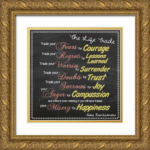 Life Trade Yellow Gold Ornate Wood Framed Art Print with Double Matting by Gibbons, Lauren